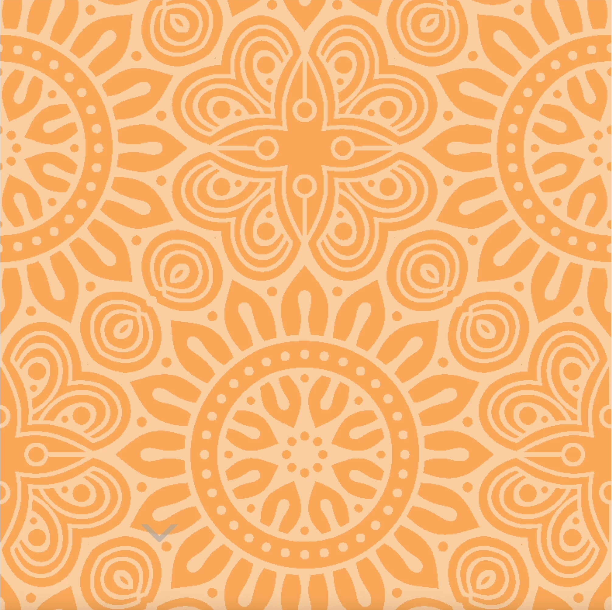 Intricate mandala pattern in warm orange tones