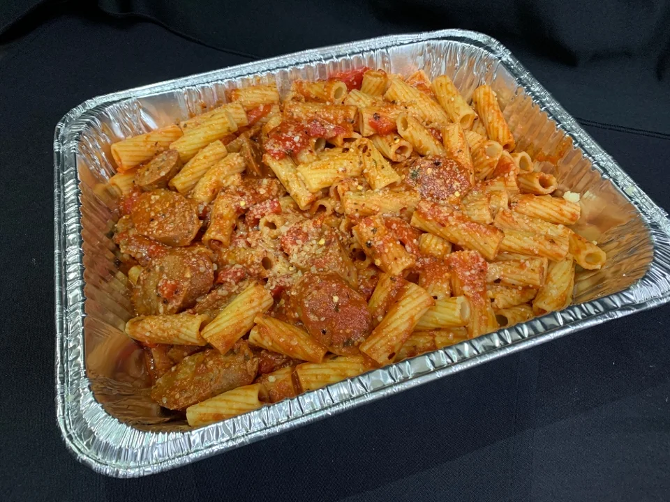 Rigatoni Arrabiata with Spicy Sausage Bundle
