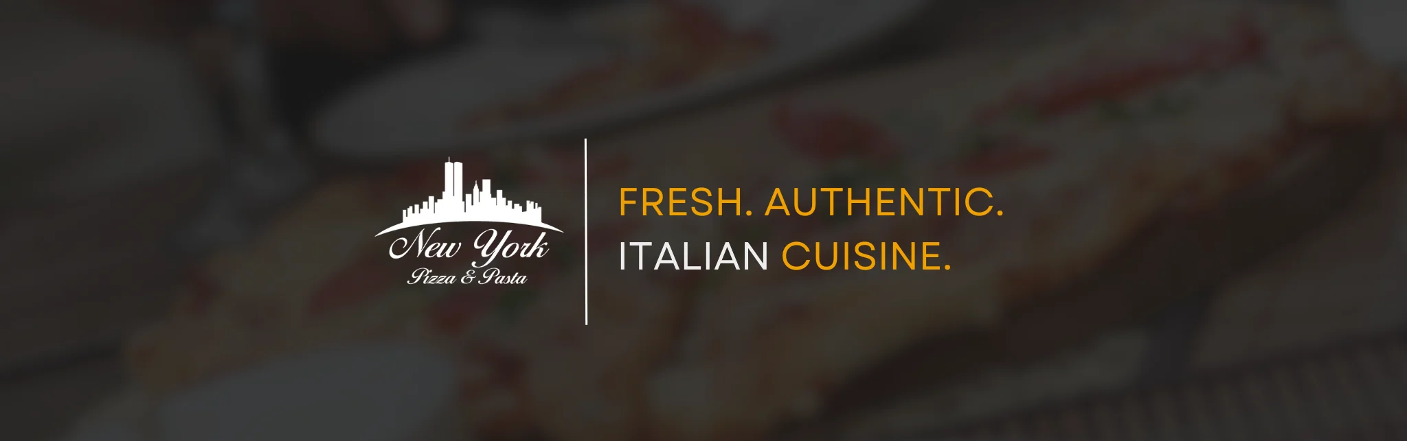 Authentic New York-style pizza with fresh toppings