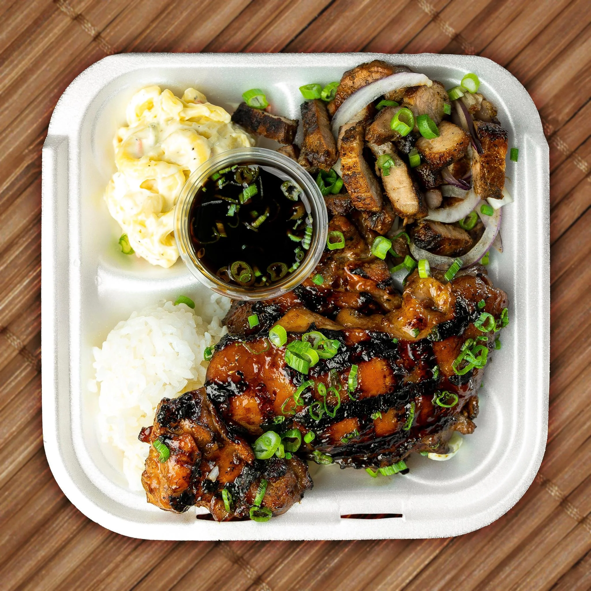 Da OG Plate (Huli huli + Grilled Pork Belly)