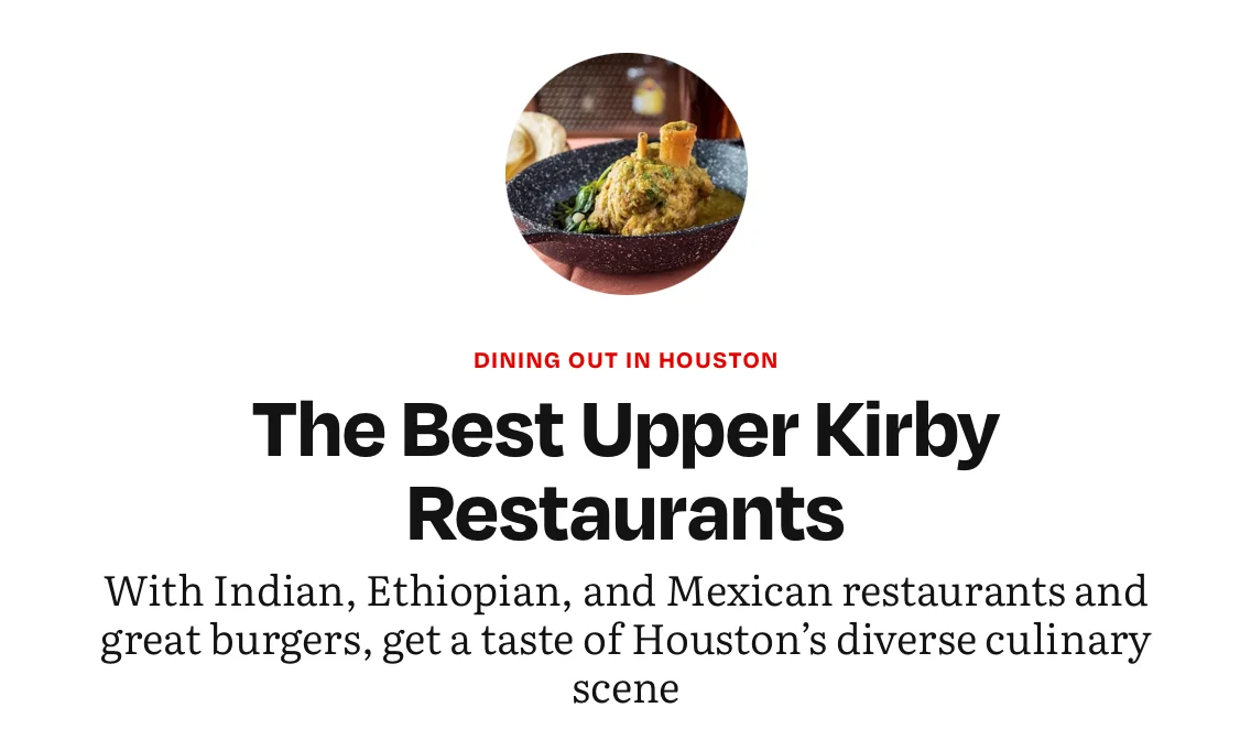 The Best Upper Kirby Restaurants