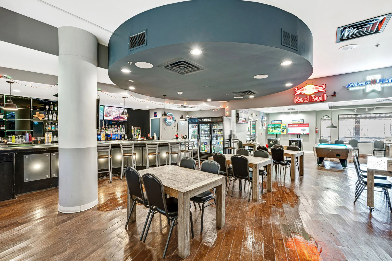 Inside the Arc Light Sports Bar & Grill in San Angelo, Texas