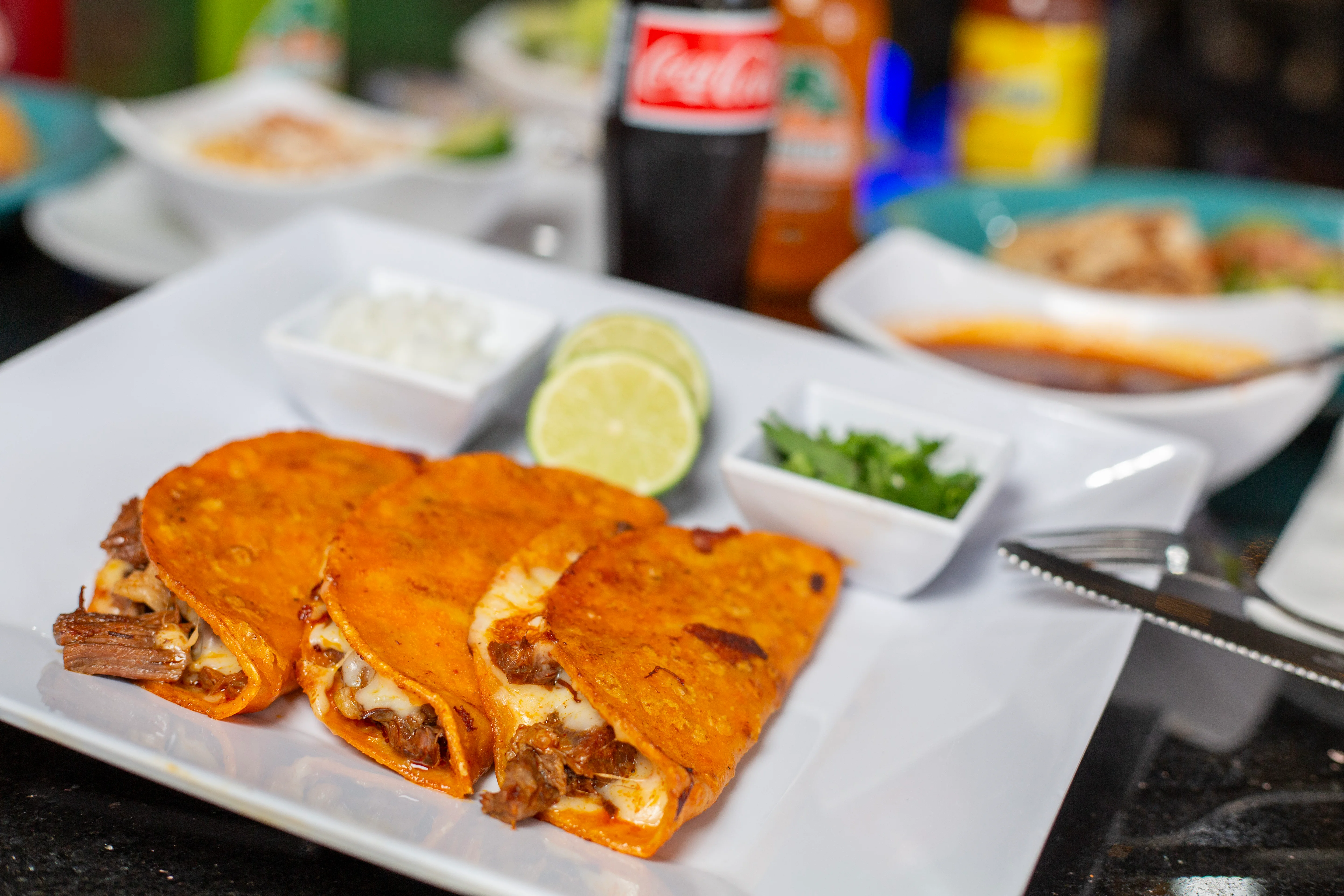 Delicious Mexican tacos with beef and cheese