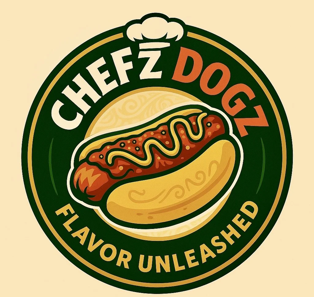 Logo of Chefz Dogz featuring a playful dog design.