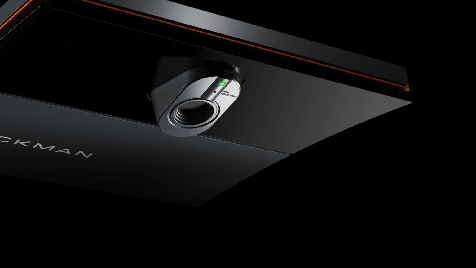 Modern projector design with sleek black finish