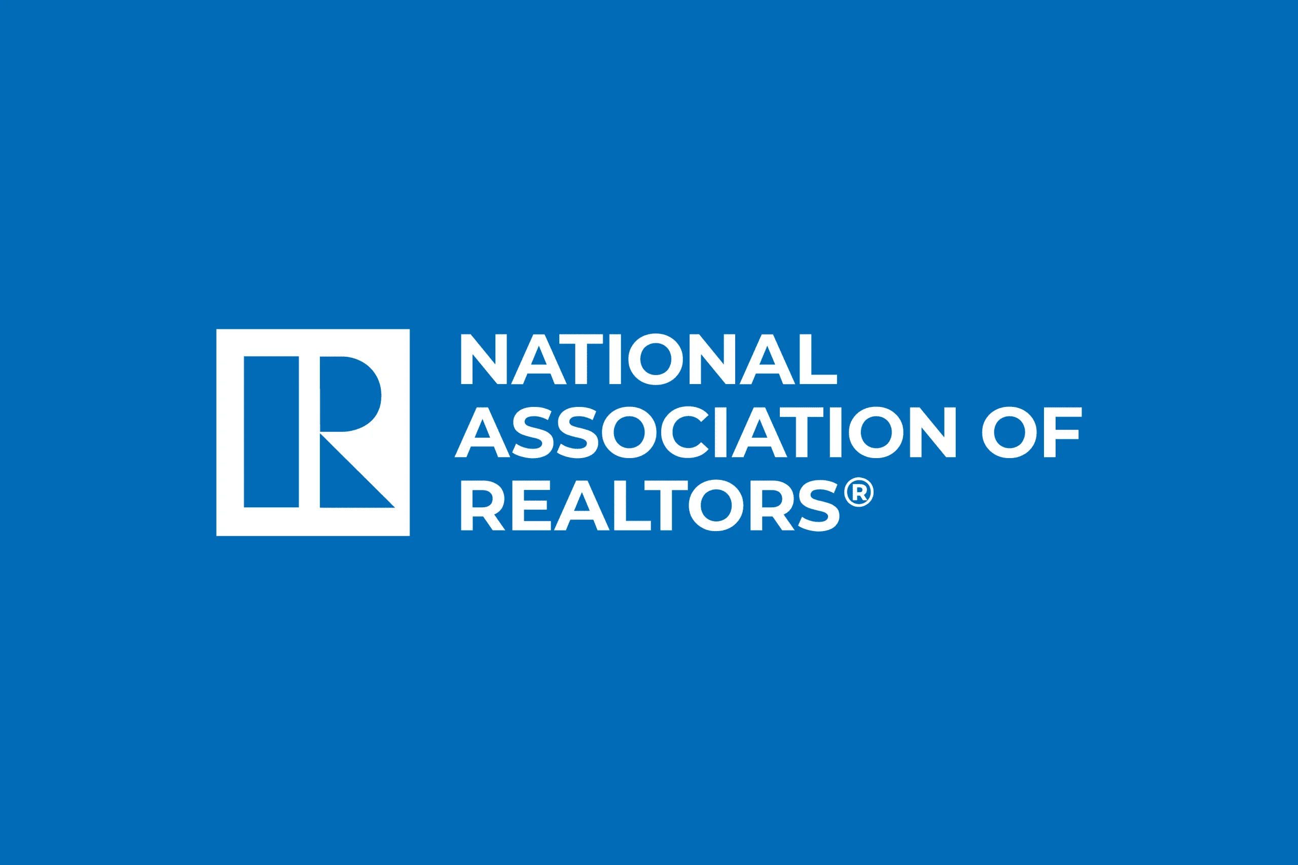 Logo of the National Association of Realtors on a blue background