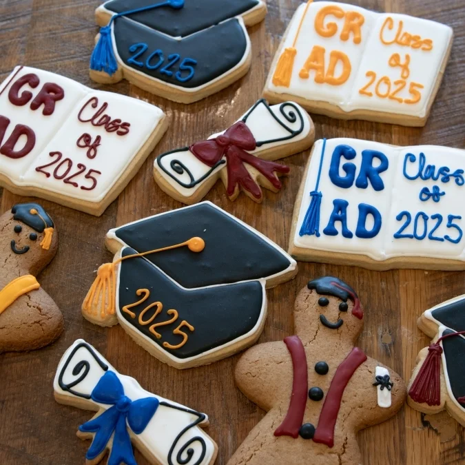 Graduation Royal Iced Cookie