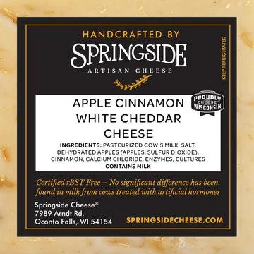 Apple Cinnamon White Cheddar Cheese SC
