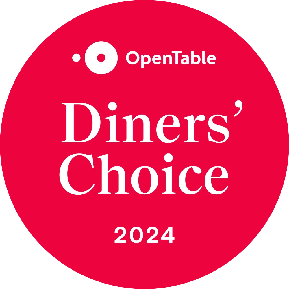 OpenTable Diners’ Choice Award 2024 badge showing a stylized plate icon and the words ‘Diners’ Choice 2024.
