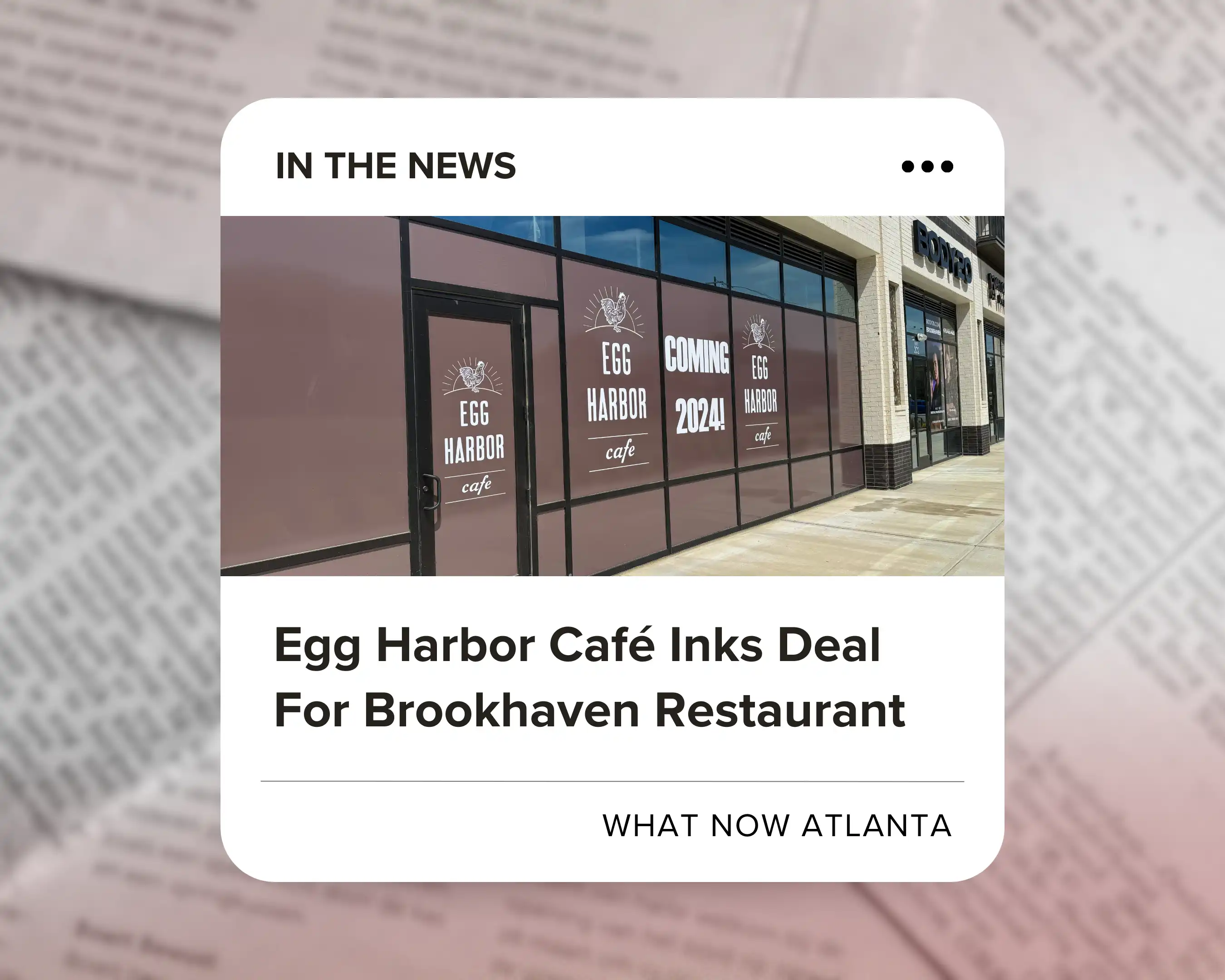 Egg Harbor Cafe Inks Deal For Brookhaven Restaurant - What Now Atlanta