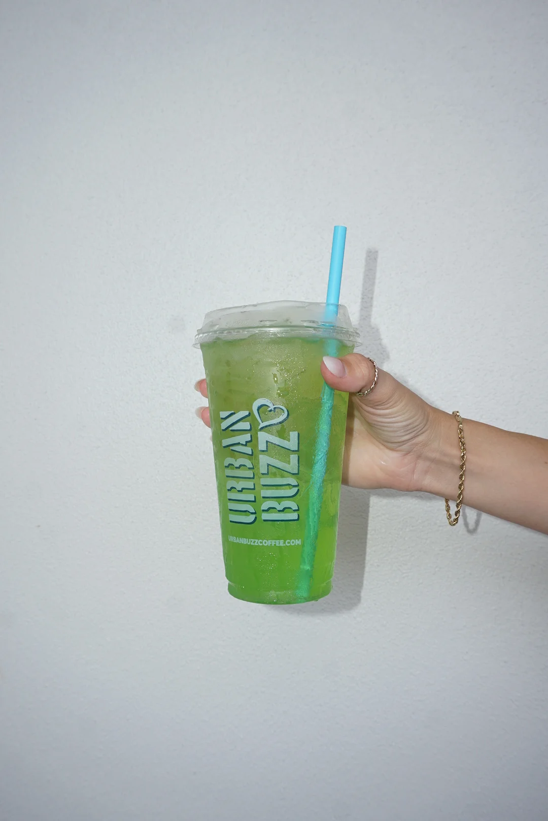 Refreshing green beverage from Urban Buzz Coffee
