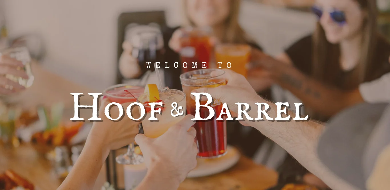 Welcome page of the Hoof and Barrel