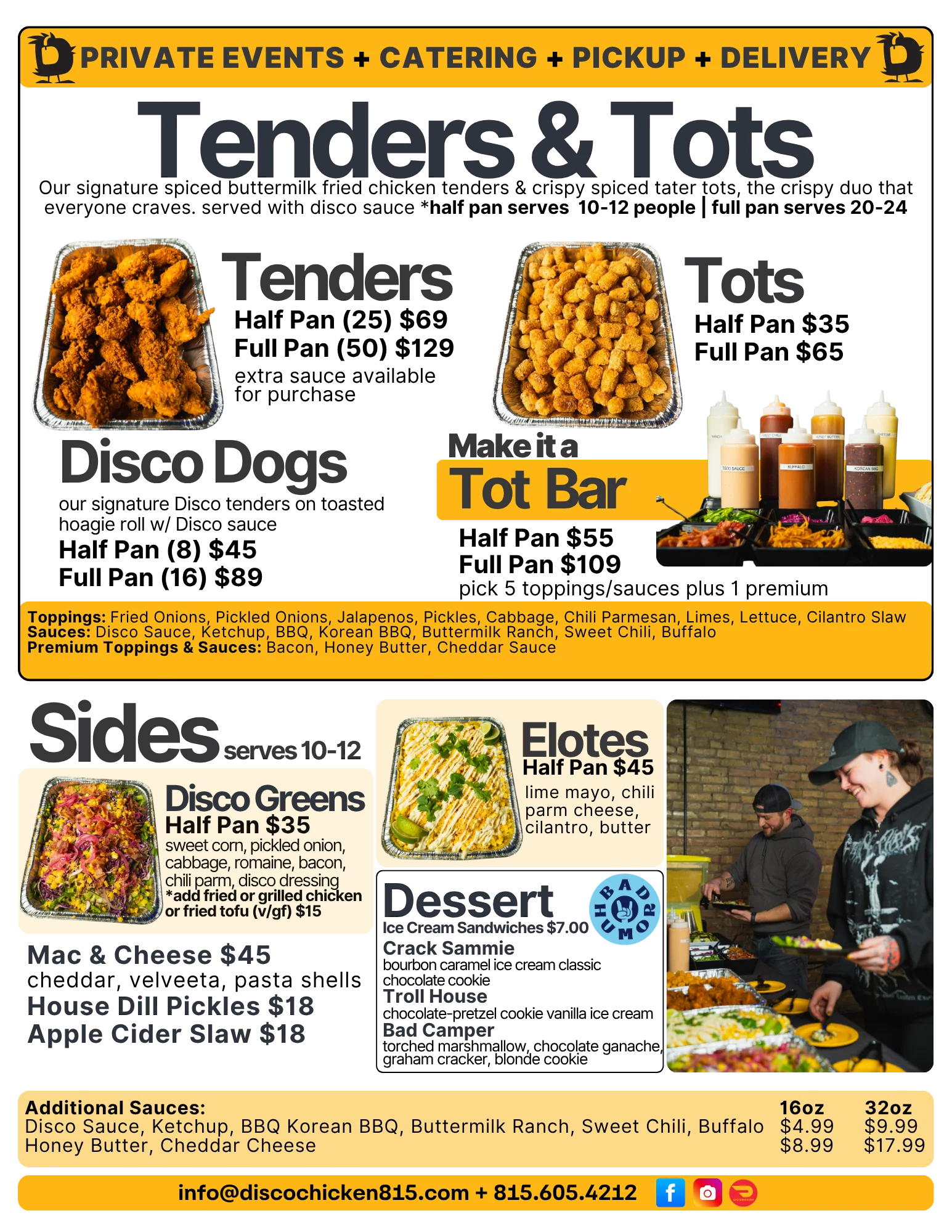 Crispy chicken tenders and loaded tater tots platter