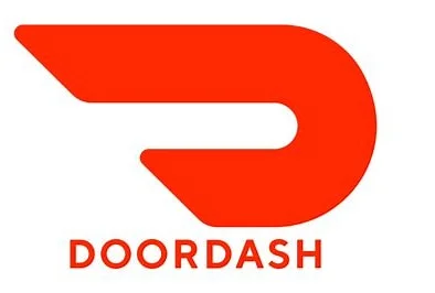 DoorDash logo in bold red color