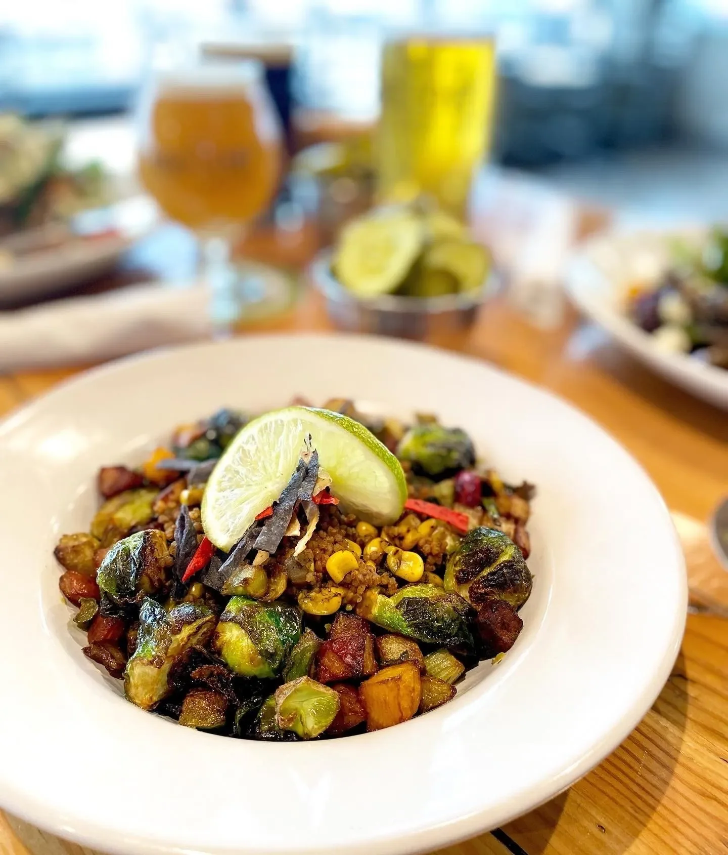Vibrant Mexican-style roasted vegetable bowl