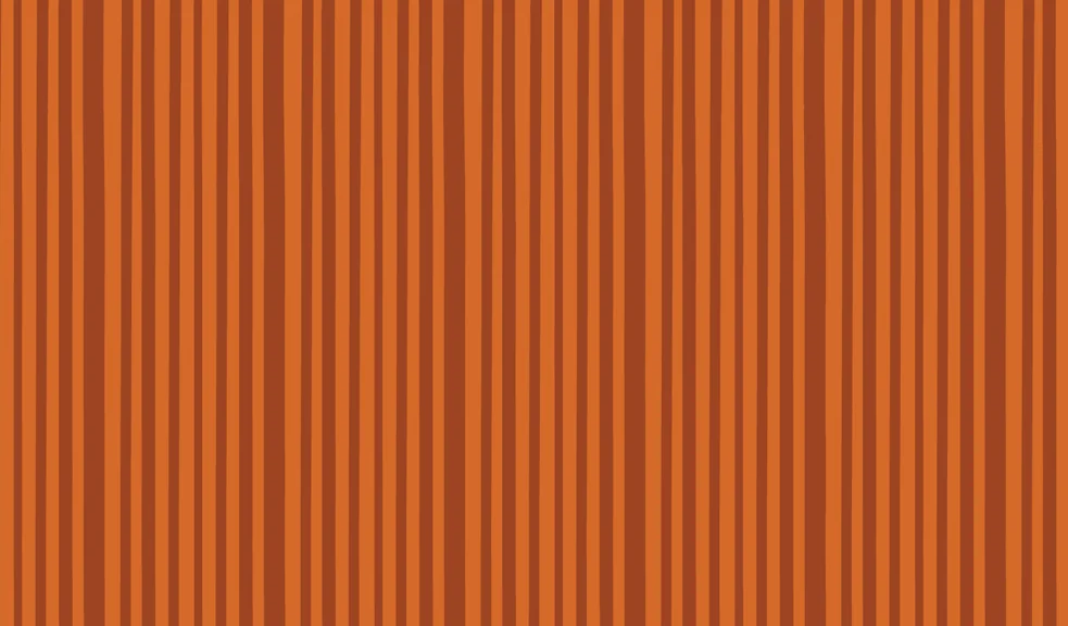 Vibrant orange and white striped restaurant awning.