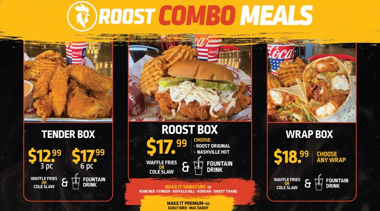 Southern-style fried chicken lunch box with waffle fries