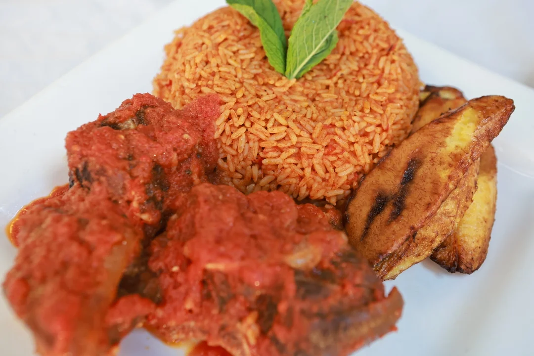 Jollof Rice and Chicken Meal