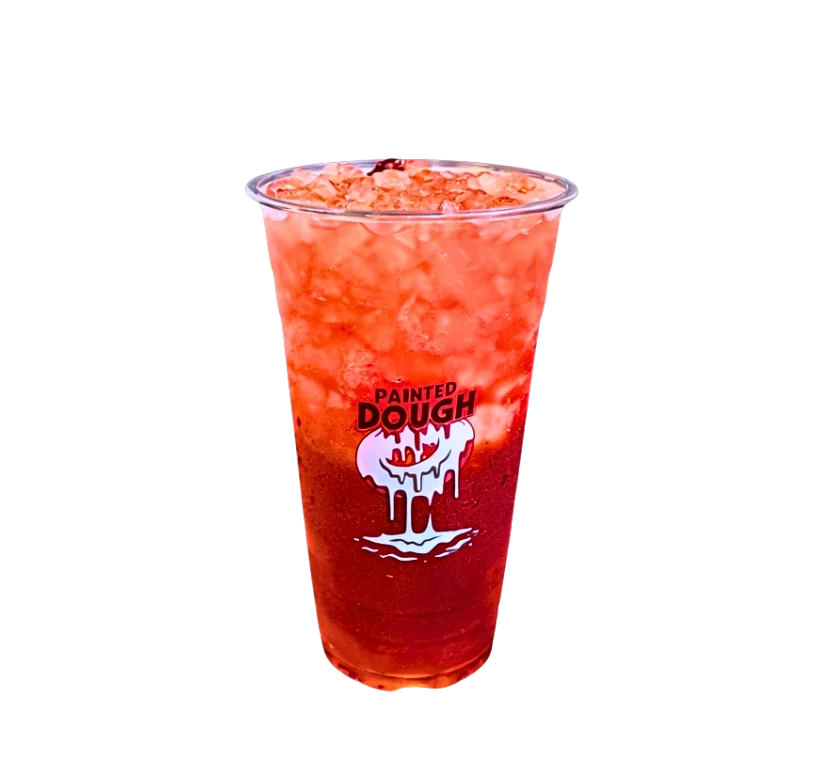 Strawberry Hibiscus jasmine tea drink