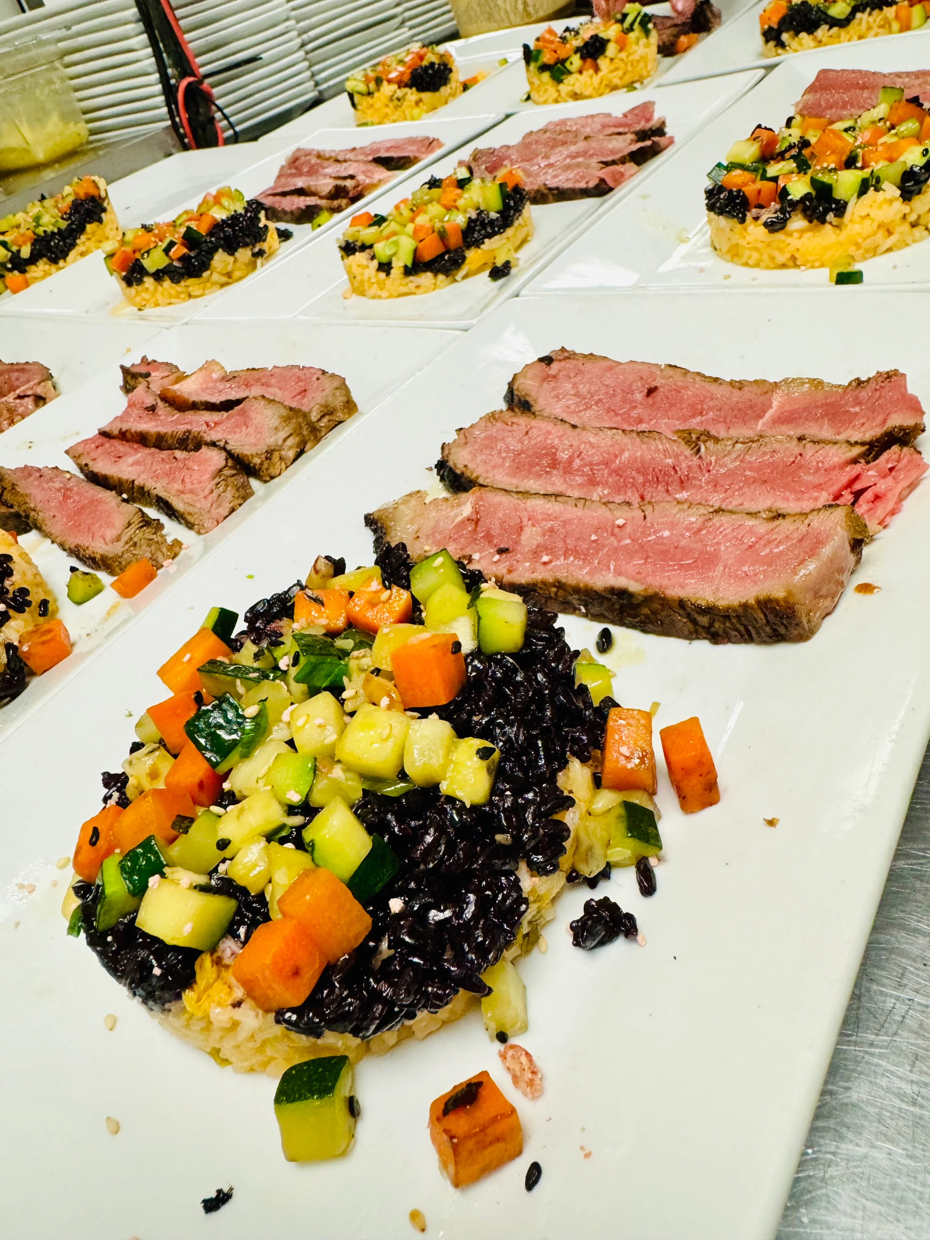 A restaurant chef preparing a dish
