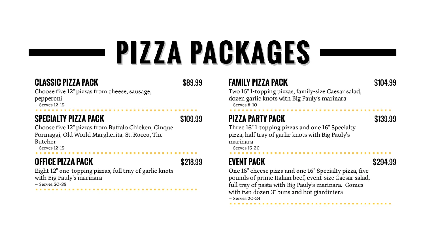 PIzza Packages