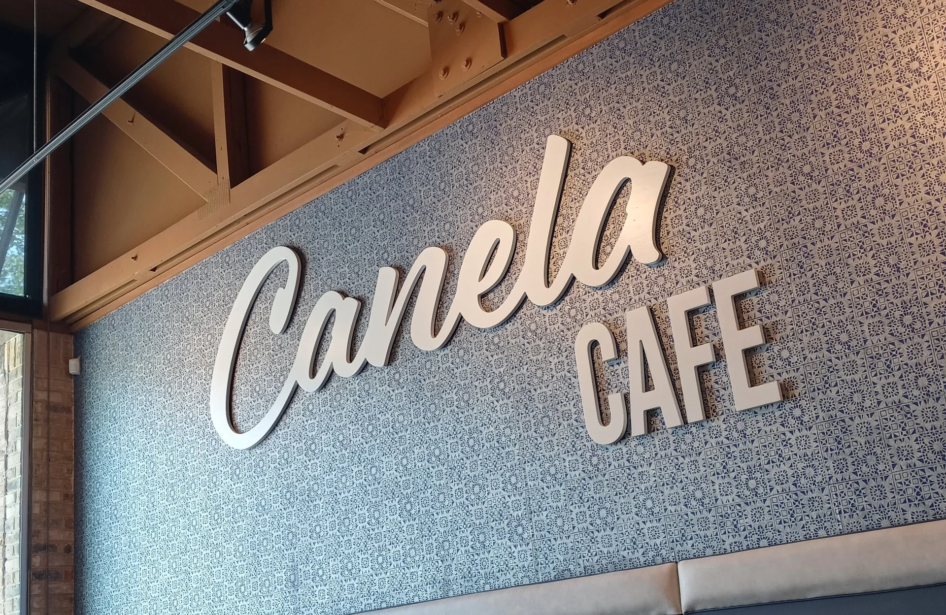 Cozy cafe interior with stylish decor and seating