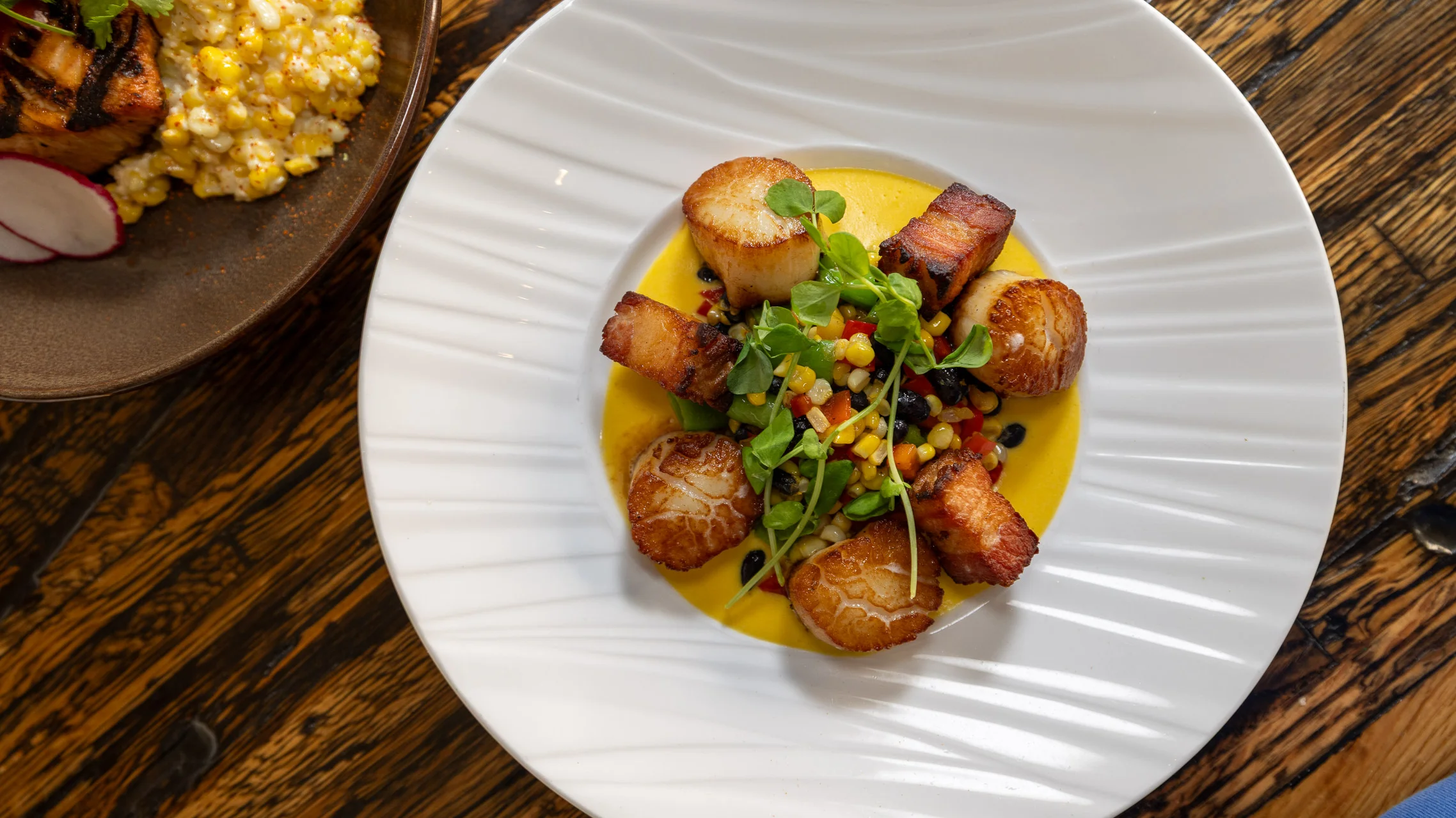 Scallops dish on the Pine Cone Ridge menu