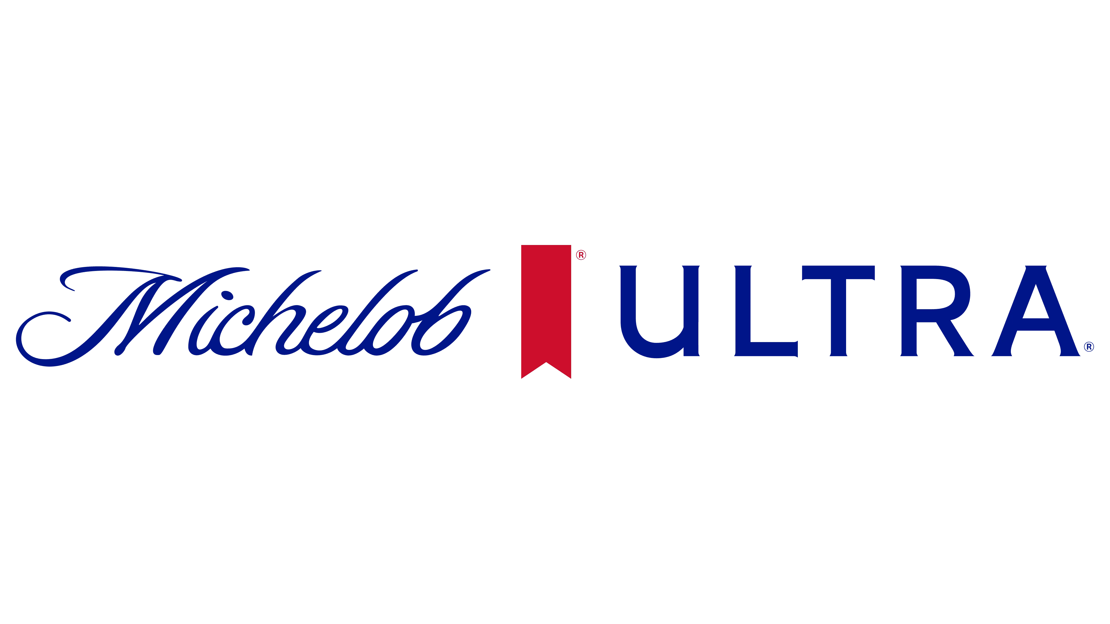 Michelob Ultra logo with blue and red colors