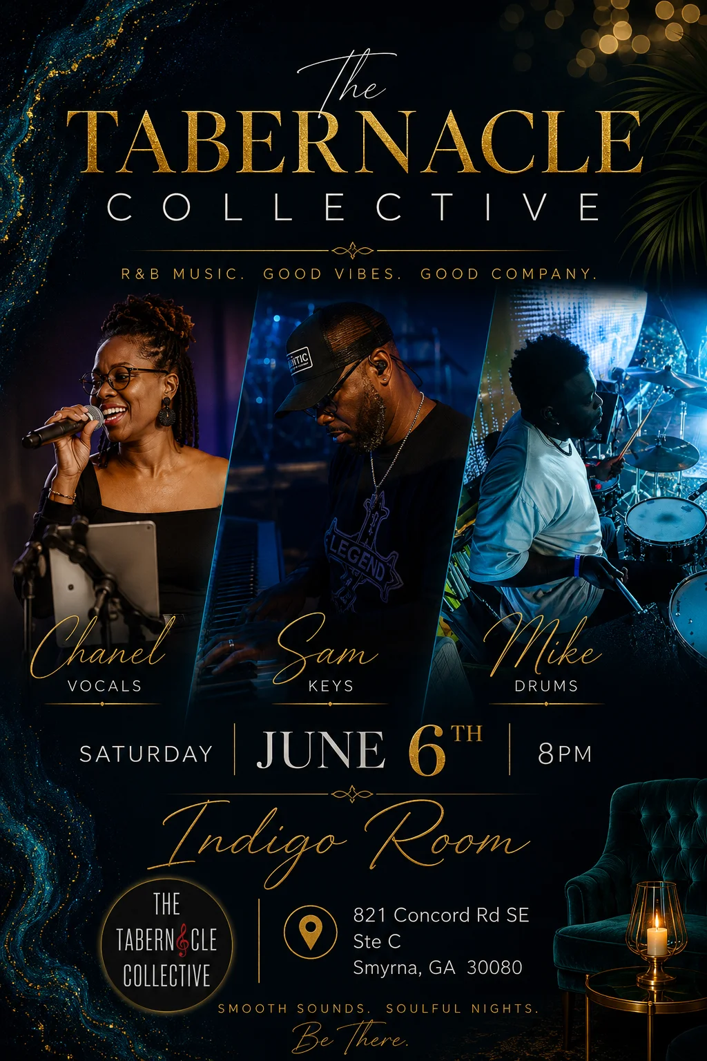 Live R&B music event featuring vocalists and musicians