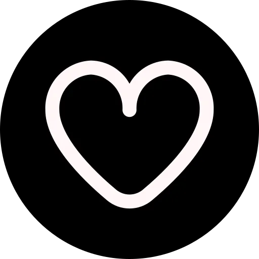 A heart-shaped graphic symbolizing love and passion for food.