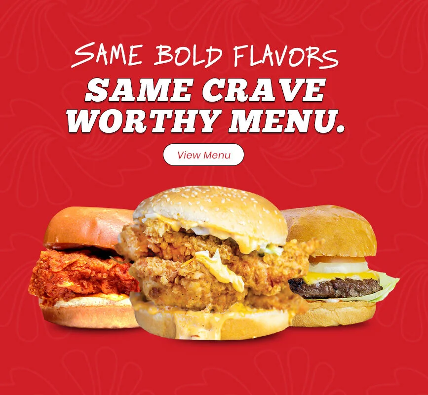 Three sandwiches showcasing bold flavors on a red background.