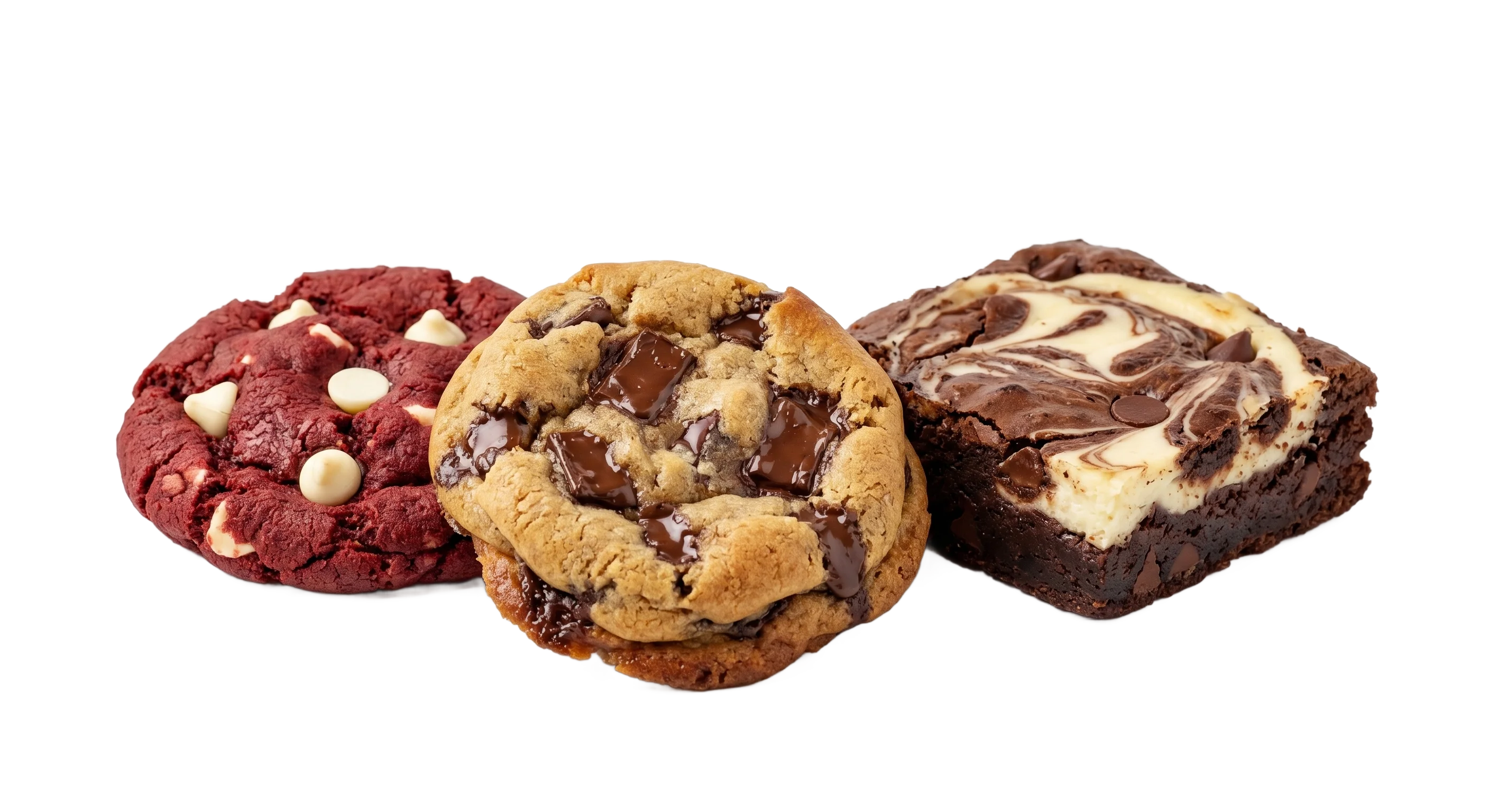 Assorted gourmet cookies and brownie dessert platter