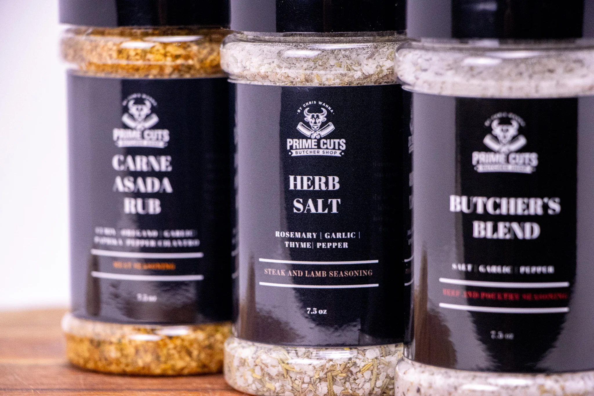 Selection of gourmet seasoning blends for grilling and cooking