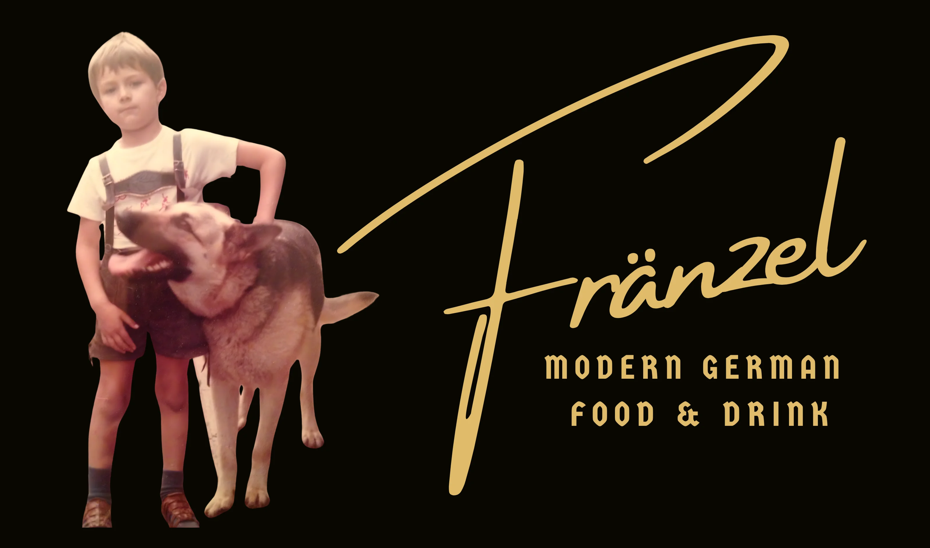 An elegant logo design featuring an eagle emblem with stylish text promoting modern German cuisine in Goshen, New York.
