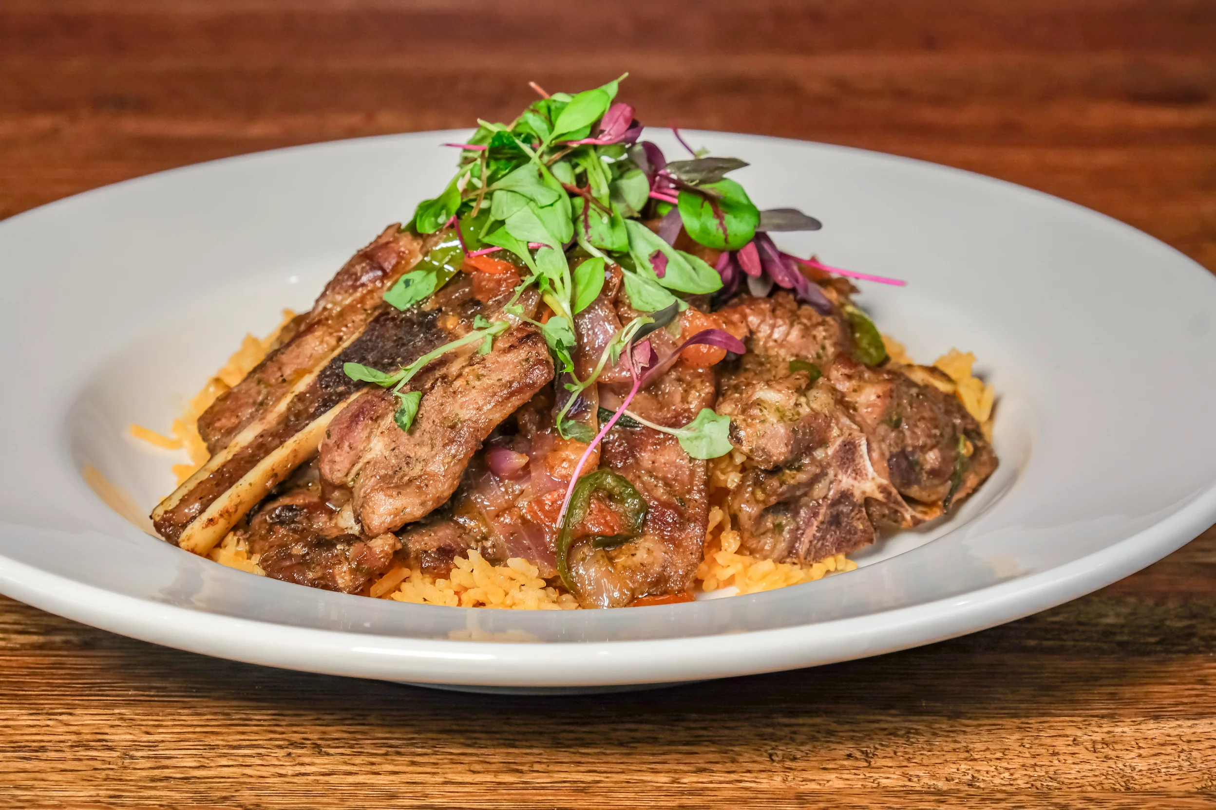 Savory Caribbean oxtail stew served over rice