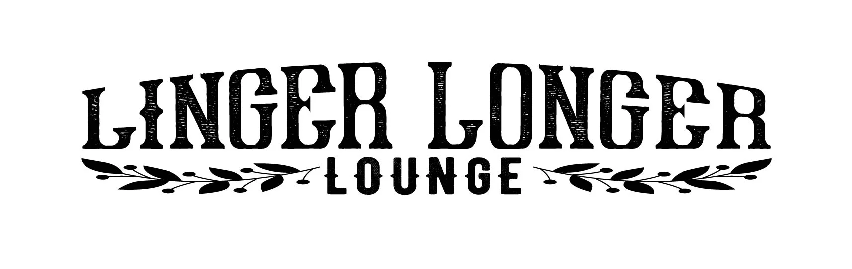Logo of Linger Longer Lounge with decorative elements