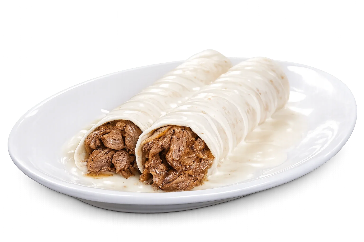 Delicious Mexican beef enchiladas with creamy sauce