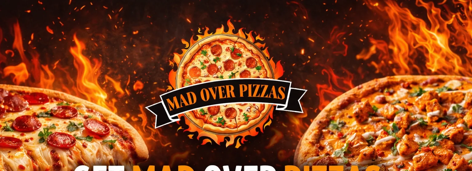 Pepperoni and chicken pizzas with melted cheese