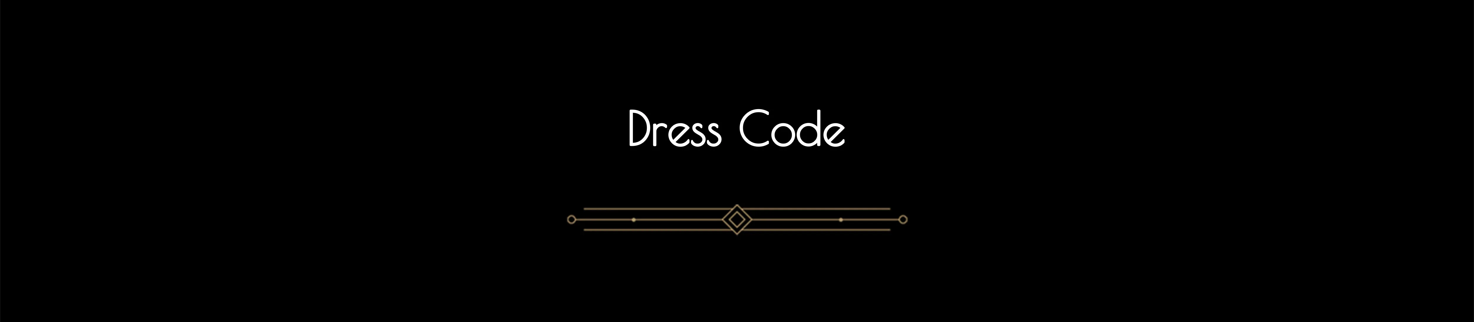 Elegant dress code sign for upscale dining