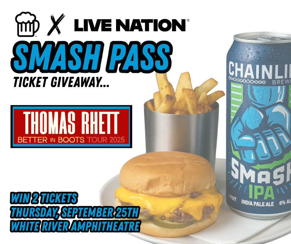 Cheeseburger with fries and craft beer in a casual dining setting