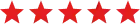 Five red stars representing a perfect rating