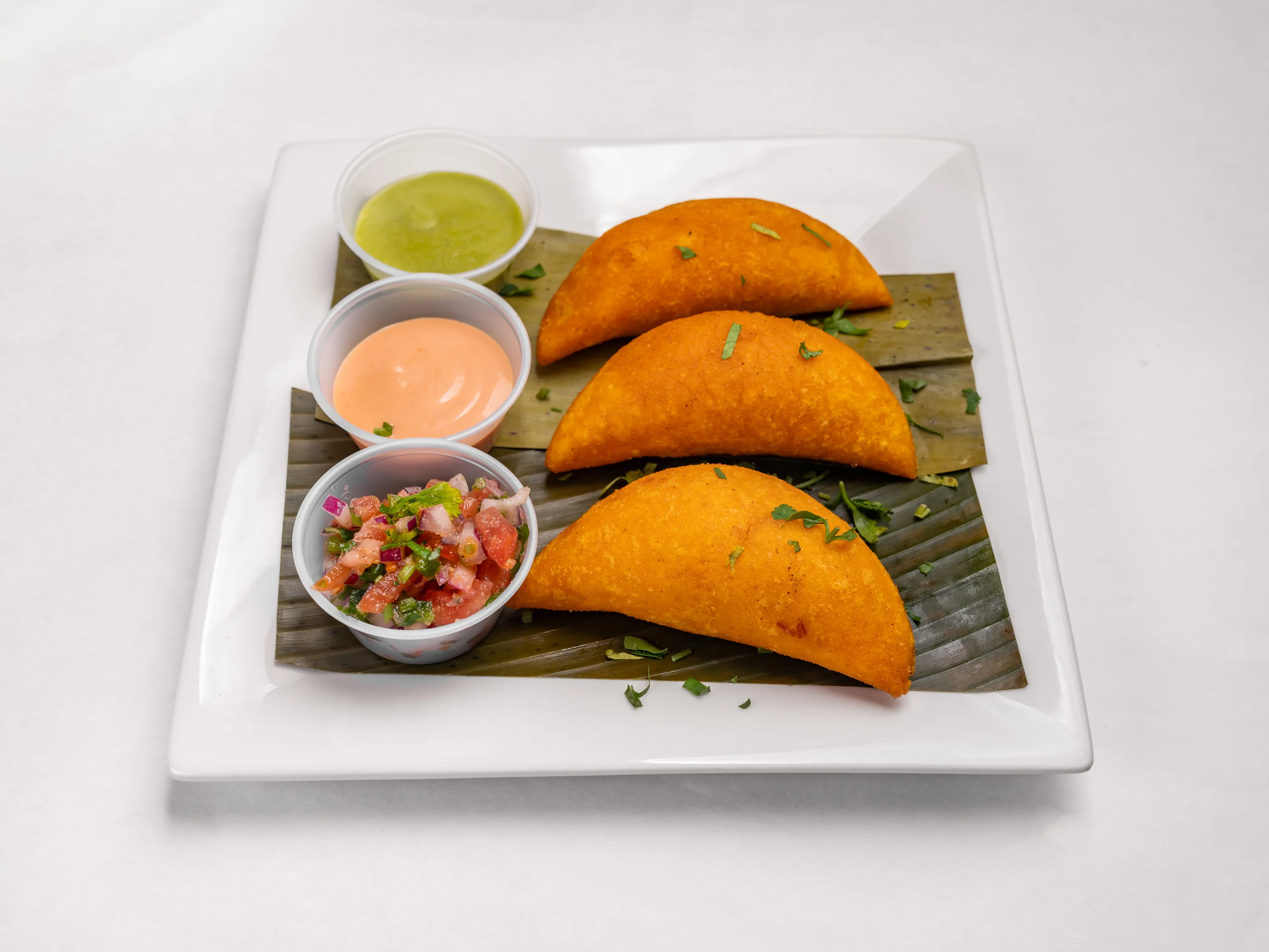 empanadas, chicken, beef, or cheese options