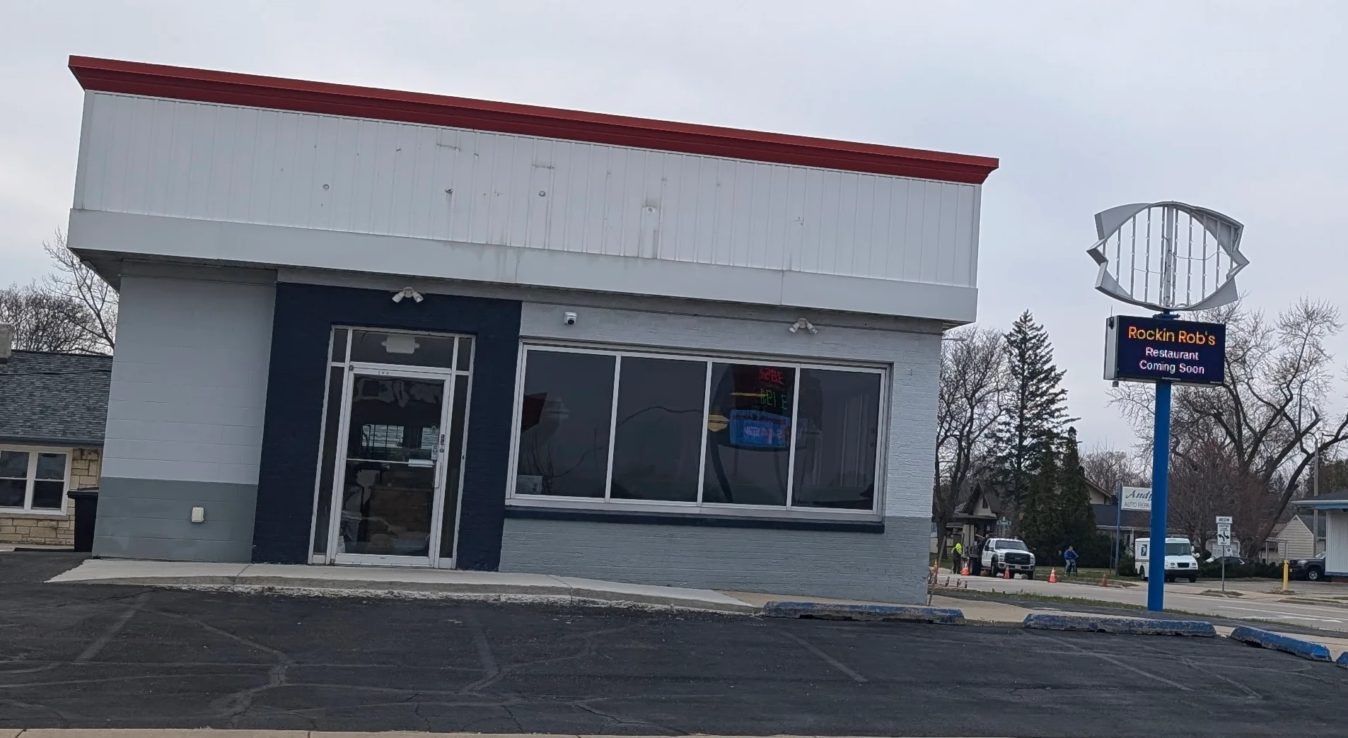 Exterior of Rockin Rob's restaurant, opening soon