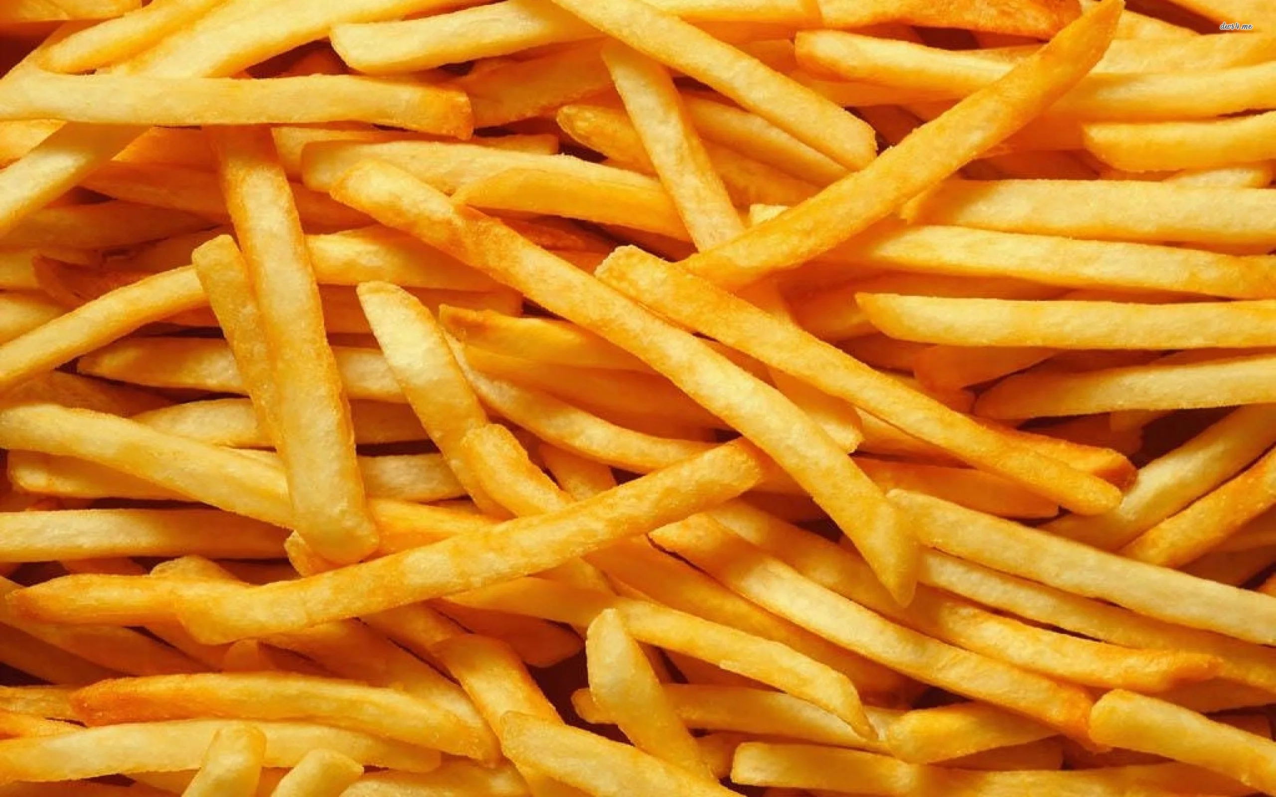 Crispy French fries piled high