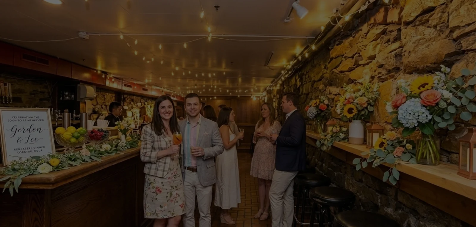 A private event space at Barley's