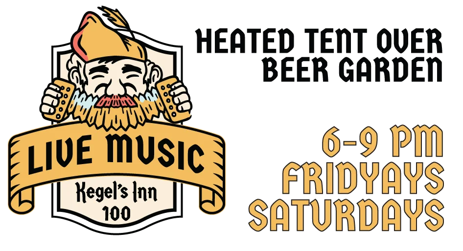 Live music event at Kegel's Inn with heated beer garden tent