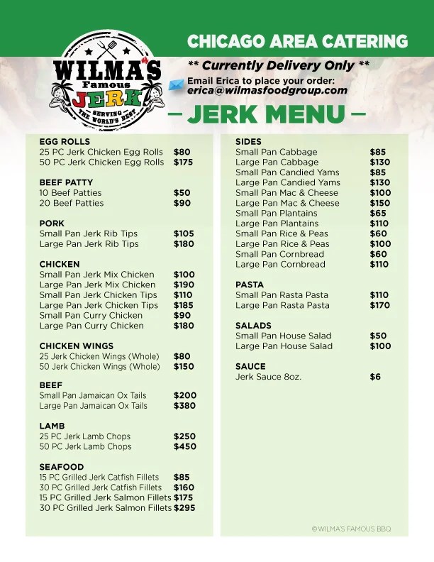 Jerk Menu