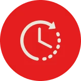 Clock icon representing time management