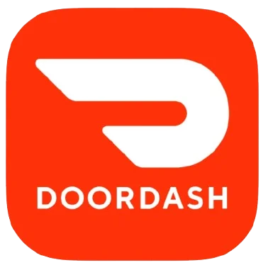 DoorDash logo on a white background