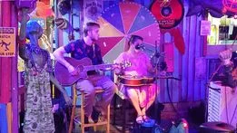 Live music performance in a vibrant restaurant setting